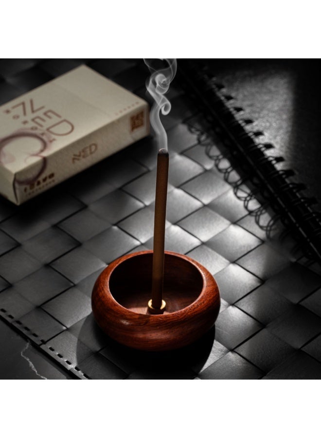 Ned Premium Natural Indonesian Marouki Oud Bakhoor Incense Sticks – Deep Dense Smoky Agarwood – 25 Thick Long-Lasting Sticks – 45+ Min Agarwood for Home, Office & Car – Incense Holder Not Included - Image 3
