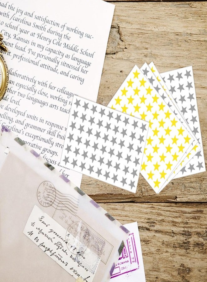 Zyghjort 2160PCS Silver Gold Star Stickers, 40 Sheets Gold Star Stickers for Kids Reward 1.3cm/0.5 Inch Small Stars Sticker Mini Incentive Stars Sticker for Kid School Reward Crafts Decoration(Golds, Silver) - Image 5