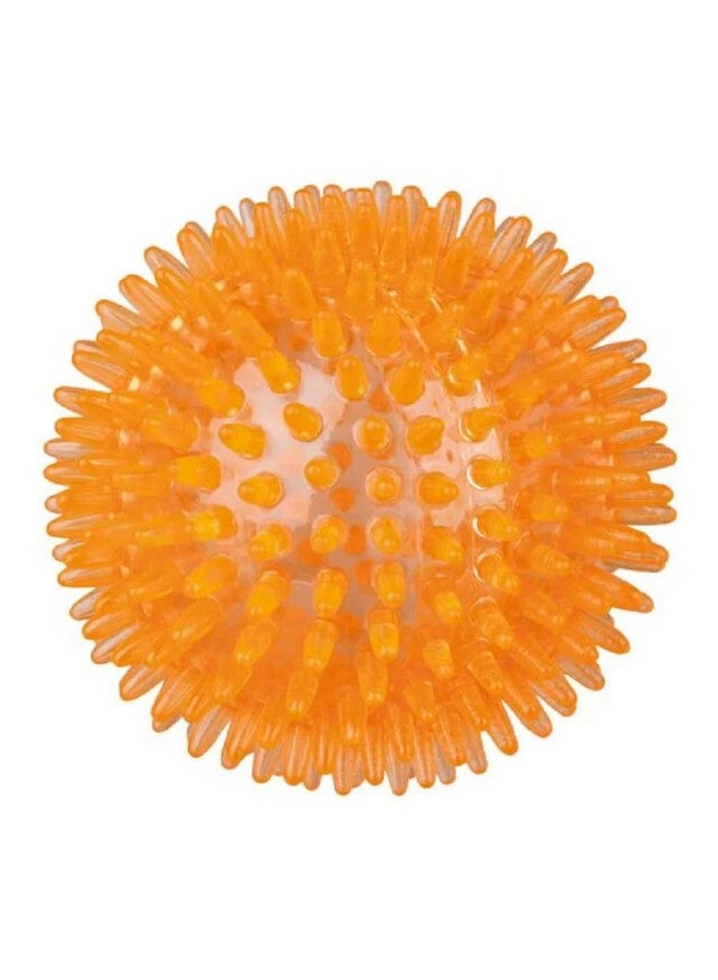 تريكسي لعبة كرة القنفذ للكلاب، محمولة وخفيفة الوزن، لعبة بدون صوت لوقت لعب حيواناتك الأليفة، مادة TPR - 8 سم، عبوة من قطعتين - Image 1