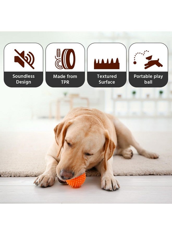تريكسي لعبة كرة القنفذ للكلاب، محمولة وخفيفة الوزن، لعبة بدون صوت لوقت لعب حيواناتك الأليفة، مادة TPR - 8 سم، عبوة من قطعتين - Image 3