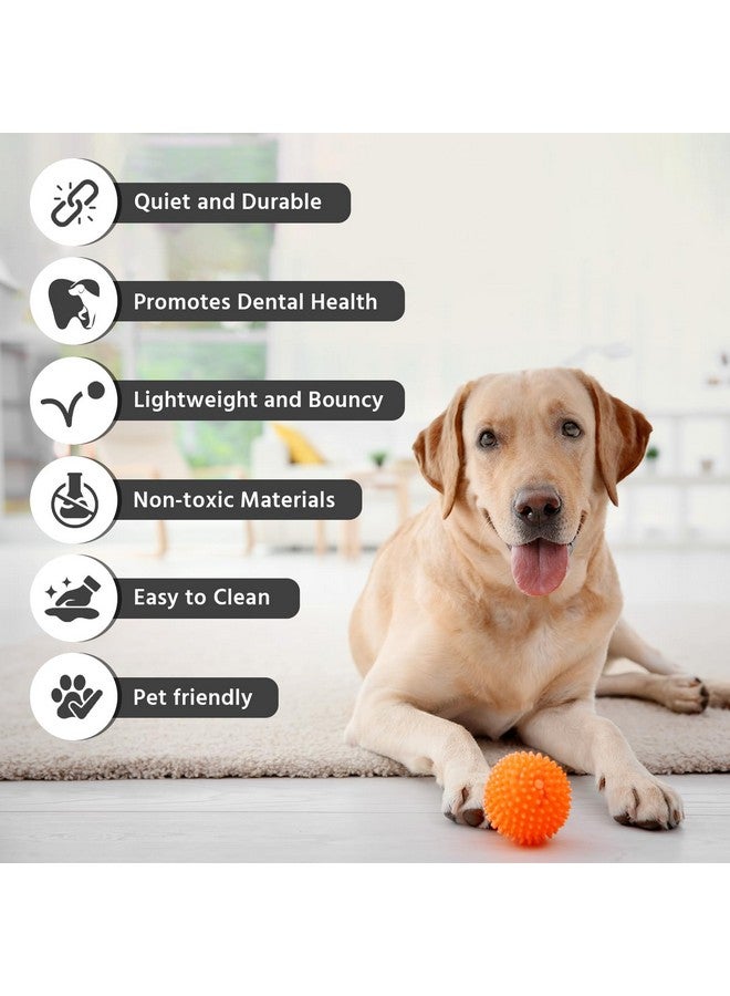 تريكسي لعبة كرة القنفذ للكلاب، محمولة وخفيفة الوزن، لعبة بدون صوت لوقت لعب حيواناتك الأليفة، مادة TPR - 8 سم، عبوة من قطعتين - Image 4