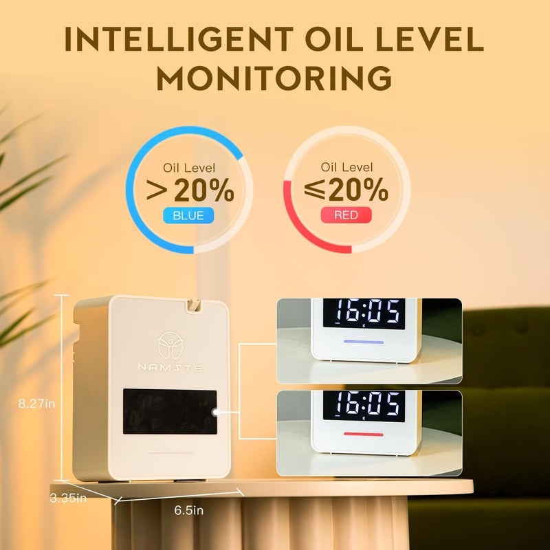 NAMSTE Smart Diffuser for Home 300ML Bluetooth Aromatherapy Waterless Diffuser Aromatic Devices Fragrance Machine Humidifier for Room, Office, Spa, Apartments - Image 5