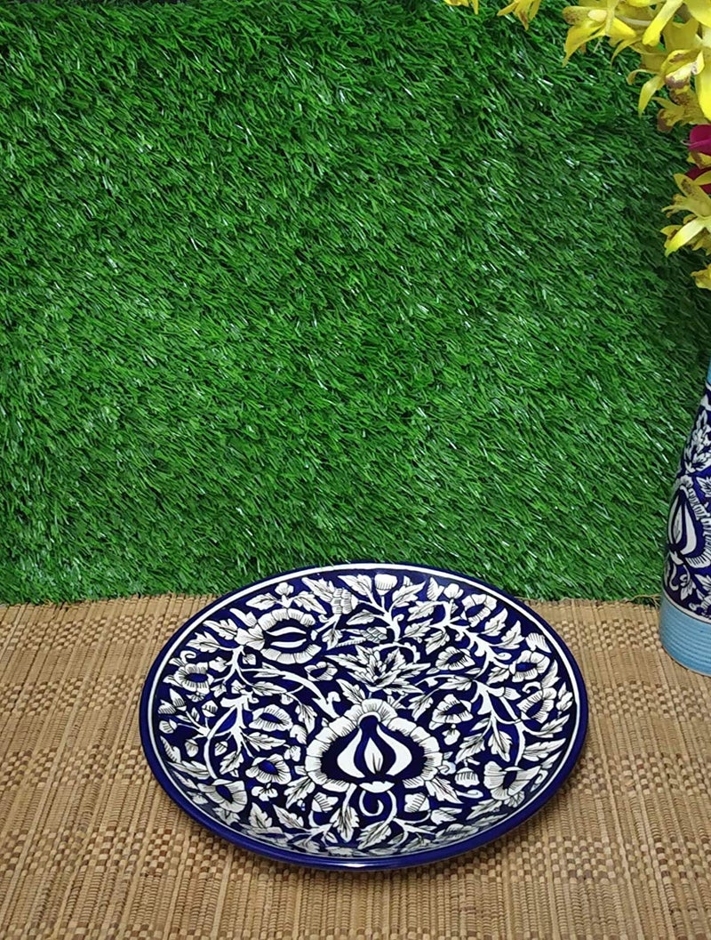 Caffeine طقم فطور موغال أزرق مصنوع يدويًا من السيراميك مع كافيين (عبوة من 3) - Image 3