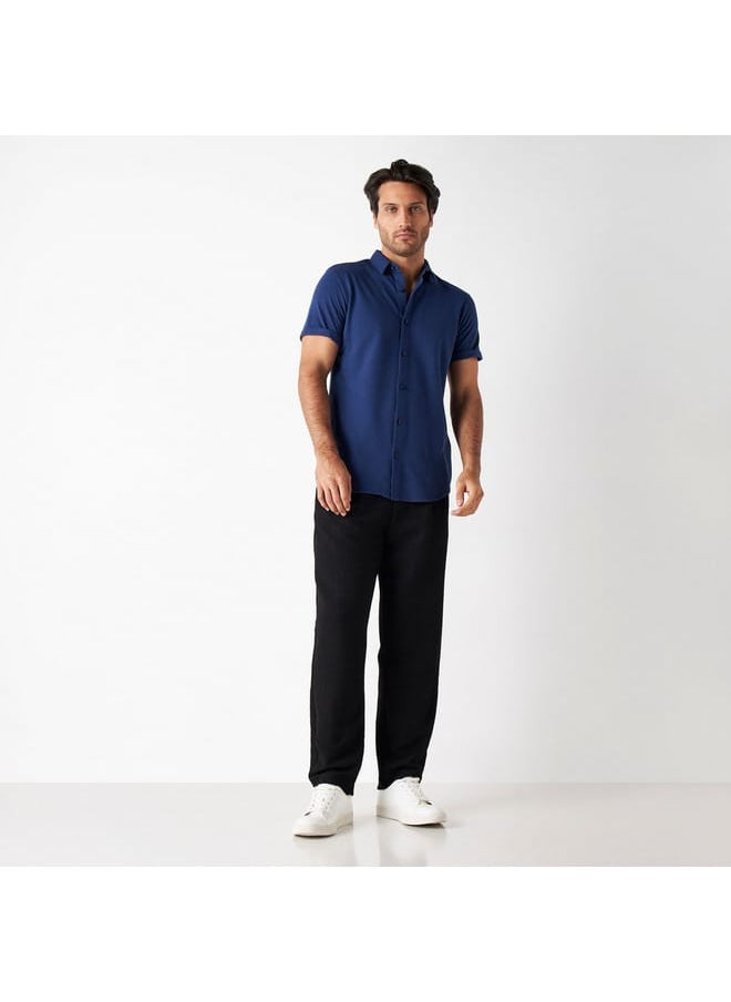 Iconic Iconic Textured Shirt with Short Sleeves  - Image 2