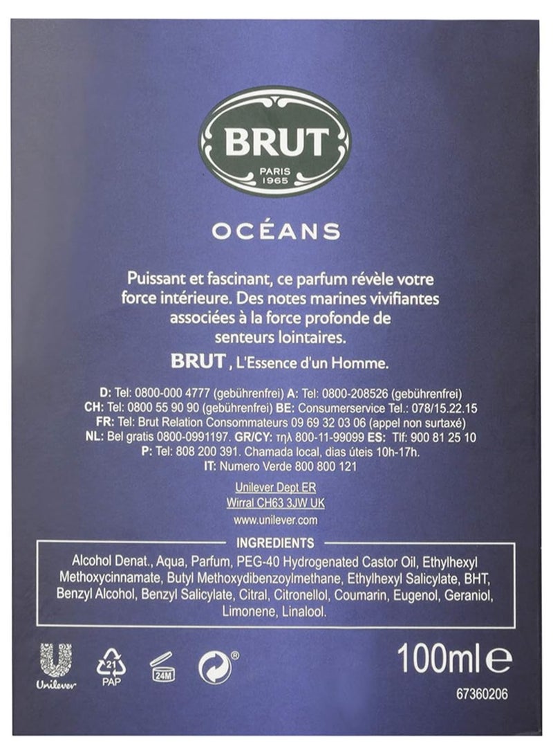BRUT Oceans Eau De Toilette Spray By Faberge 3.4 oz - Image 3