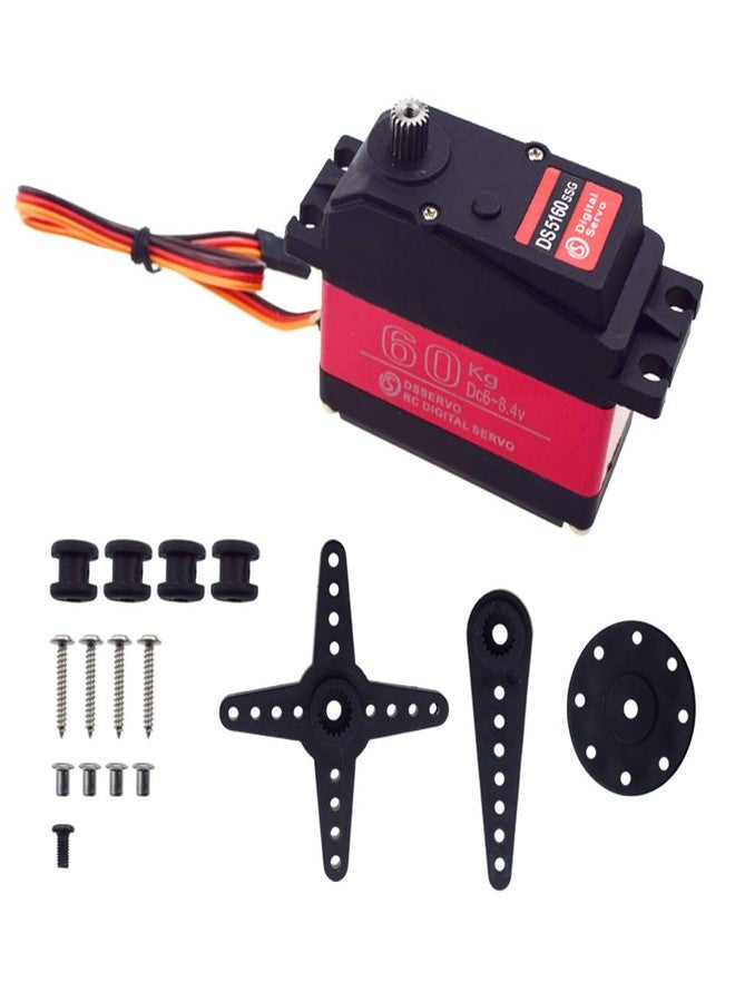 ZOSKAY Waterproof Baja servo 60kg DS5160 SSG HV Digital Servo for 1/5 Redcat HPI Baja 5B SS RC Car Compatible SAVOX-0236 LOSI XL 5T(Angle 180) - Image 1