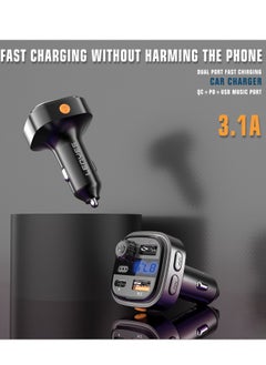 Lenyes Lenyes CA900 Fast Car Charge,Type-c and USB Charge,Bluetooth connection, call number broadcast, 8 modes, atmosphere light, double click to switch Bluetooth/USB disk mode,Black  - Image 3