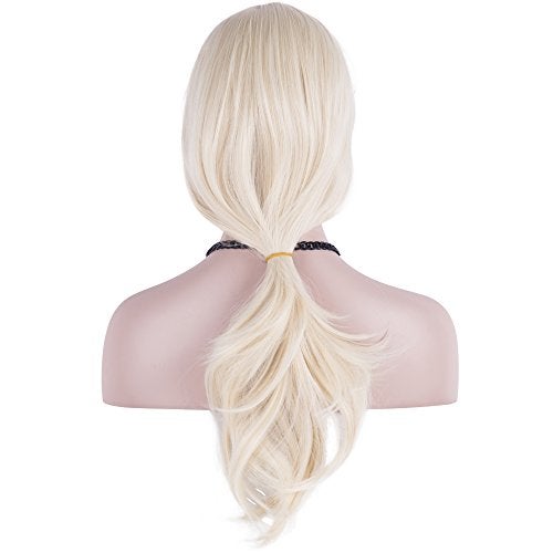 DAOTS 28" Wig Long Heat Resistant Big Wavy Hair Women Cosplay Wig (Light Blonde) - Image 5