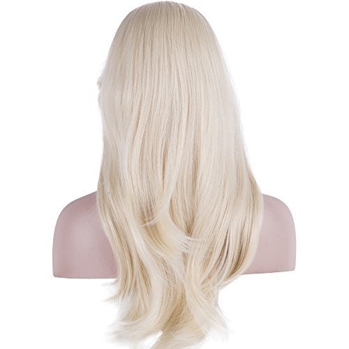DAOTS 28" Wig Long Heat Resistant Big Wavy Hair Women Cosplay Wig (Light Blonde) - Image 4