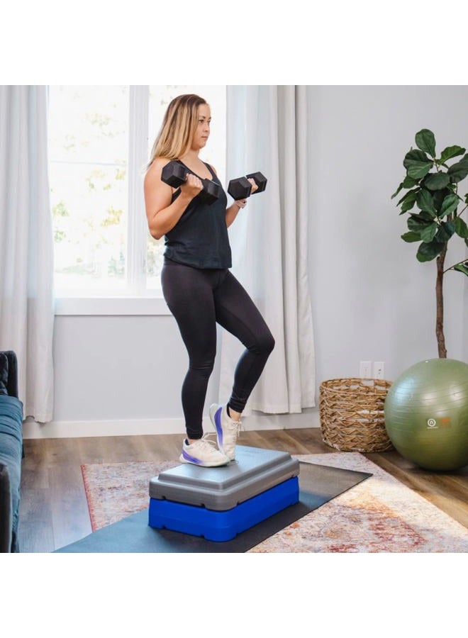 Freestyle STEP The Step Durable Stackable Step - Aerobic step Platform with Non-Slip Surface - Made in USA - Perfect Steppers for Exercise - Workout Equipment for Home,Blue - Image 2