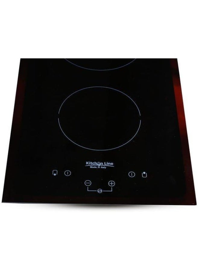 كيتشن لاين موقد كهربائي مدمج من كيتشن لاين ، شعلة 2، 30 سم، أسود ، ZP.VT2004 - Image 3