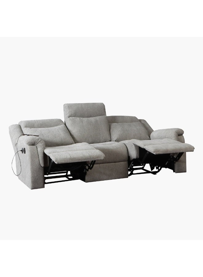Home Box Jane 3-Seater Fabric Recliner Sofa With Usb 99 X 210 X 94 X Cm  - Image 2