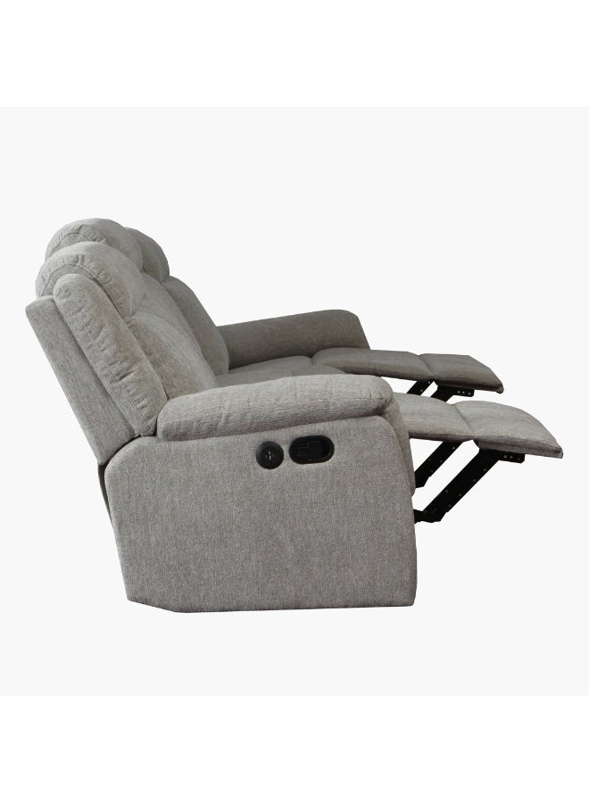 Home Box Jane 3-Seater Fabric Recliner Sofa With Usb 99 X 210 X 94 X Cm  - Image 1