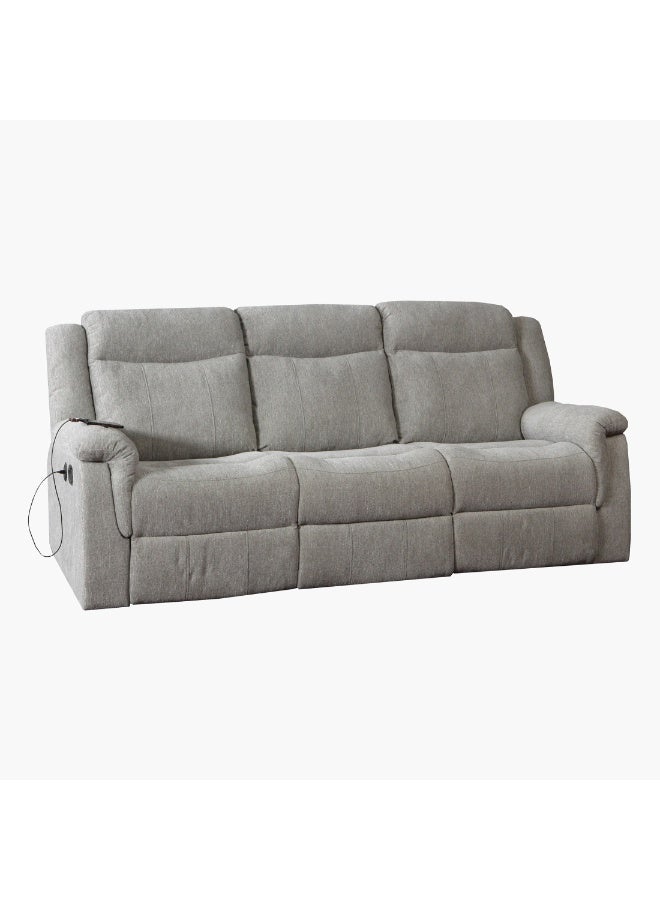 Home Box Jane 3-Seater Fabric Recliner Sofa With Usb 99 X 210 X 94 X Cm  - Image 5
