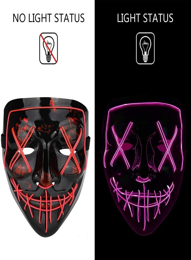 NeoGenius LED Light Up Mask for Halloween, Neon, and Bachelor Party Decoration (Assorted) - Image 2