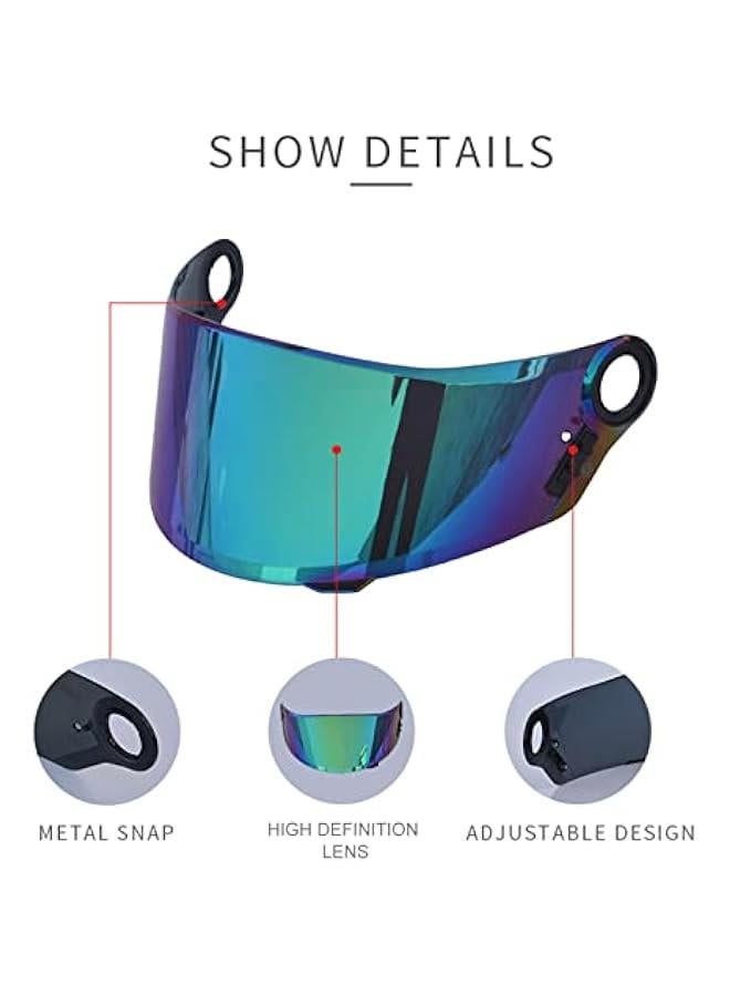 Generic Motorcycle Helmets Lens,Motorcycle Anti-UV Anti-Scratch Wind Shield Helmets Lens Visor Replacement for LS2 FF358 FF396 - Image 5
