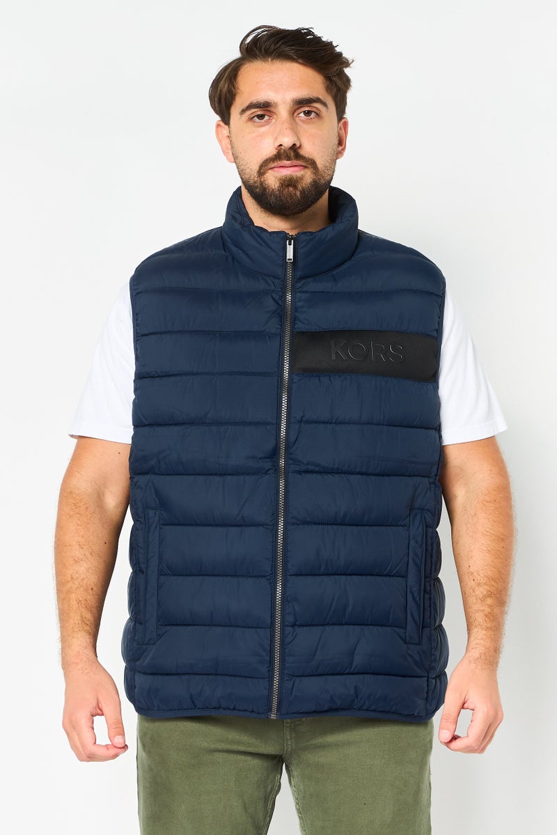Michael Kors Men Quilted Puffer Vest Jacket, Navy - Image 1