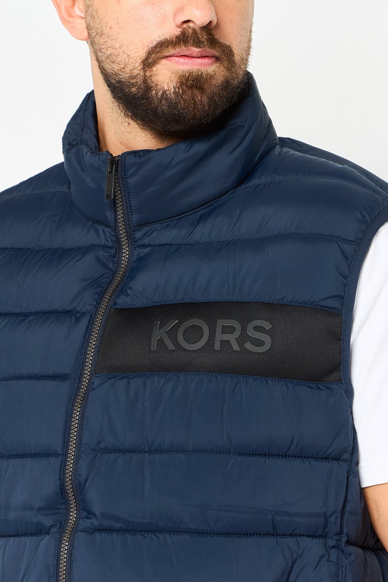 Michael Kors Men Quilted Puffer Vest Jacket, Navy - Image 3
