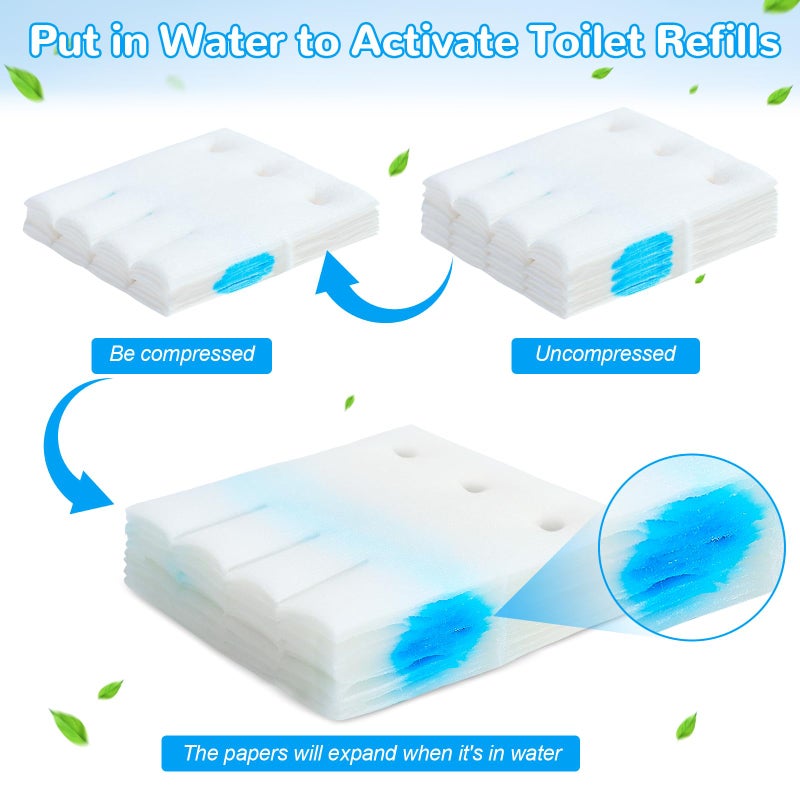 Effacera 36 Refills Disposable Toilet Bowl Paper Bulk Toilet Fresh Flushable Refills for Bathroom Toilet Brush Accessories Supplies Starter Kit - Image 5