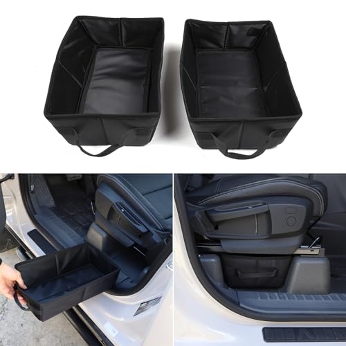 Tumukiw Compatible with Ineos Grenadier 2020-2024 Under Seat Storage Tray, Oxford Cloth Driver Passenger Underseat Hidden Organizer Tool Box Organizer with Anti-slip and Handle (2PCS, Black) - Image 4
