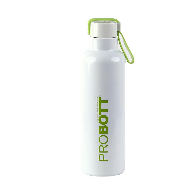 PROBOTT Probott Bang 600 ml Thermosteel Vacuum Insulated Double Walled Flask, Stainless Steel Water Bottle, White | Screw Cap | Hot and Cold | Leakproof | Water, Tea, Coffee, Gym, College, Office, Travel  - Image 1