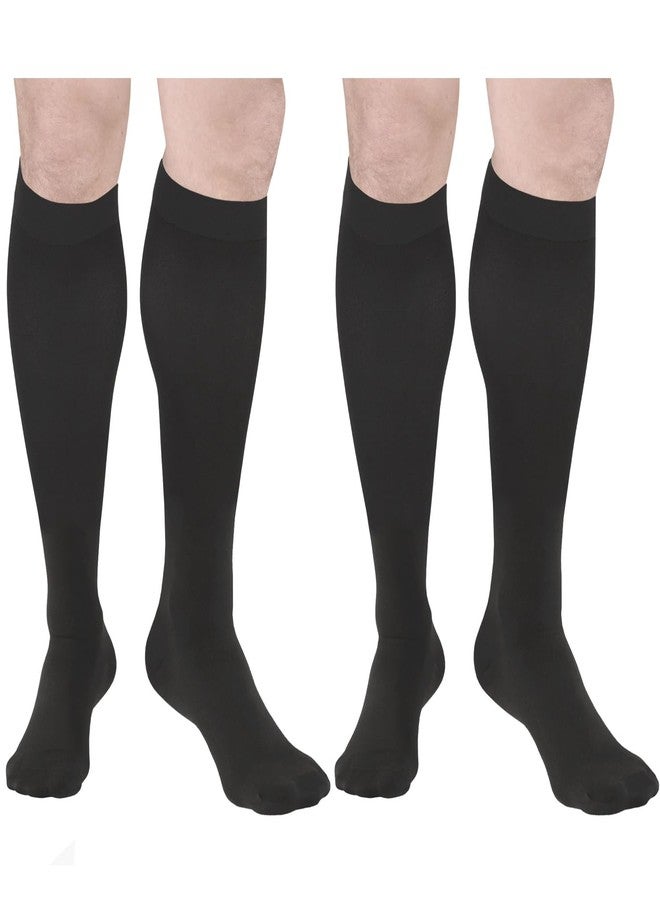 Truform Surgical Stockings, 18 mmHg Compression for Men and Women, Knee High Length, Closed Toe, Black, 2X-Large (Pack of 2) - Image 1