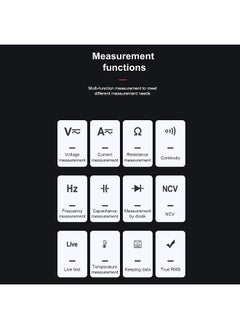 HABOTEST HT118E Digital Multimeter Auto Range Multi-meter 20,000 Counts True RMS Measuring AC/DC Voltage & Current Resistance Capacitance Frequency Temperature Continuity Duty MAX/MIN Mesaurement Live & NCV Test Diode with LCD Backlight Flashlight  - Image 4
