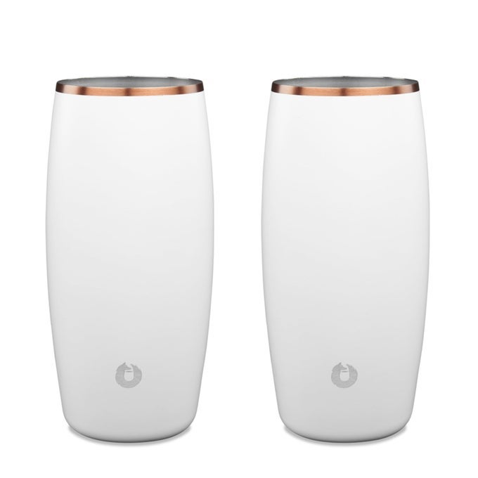 PREMIUM VACUUM INSULATED STAINLESS STEEL BEER GLASS HOME BAR ACCESSORIES ELEGANT BARTENDING LIGHTWEIGHT PINT GLASSES SLEEK DRINKWARE FROSTY BEVERAGES STAY COLD 18OZ SET OF 2WHITEGOLD