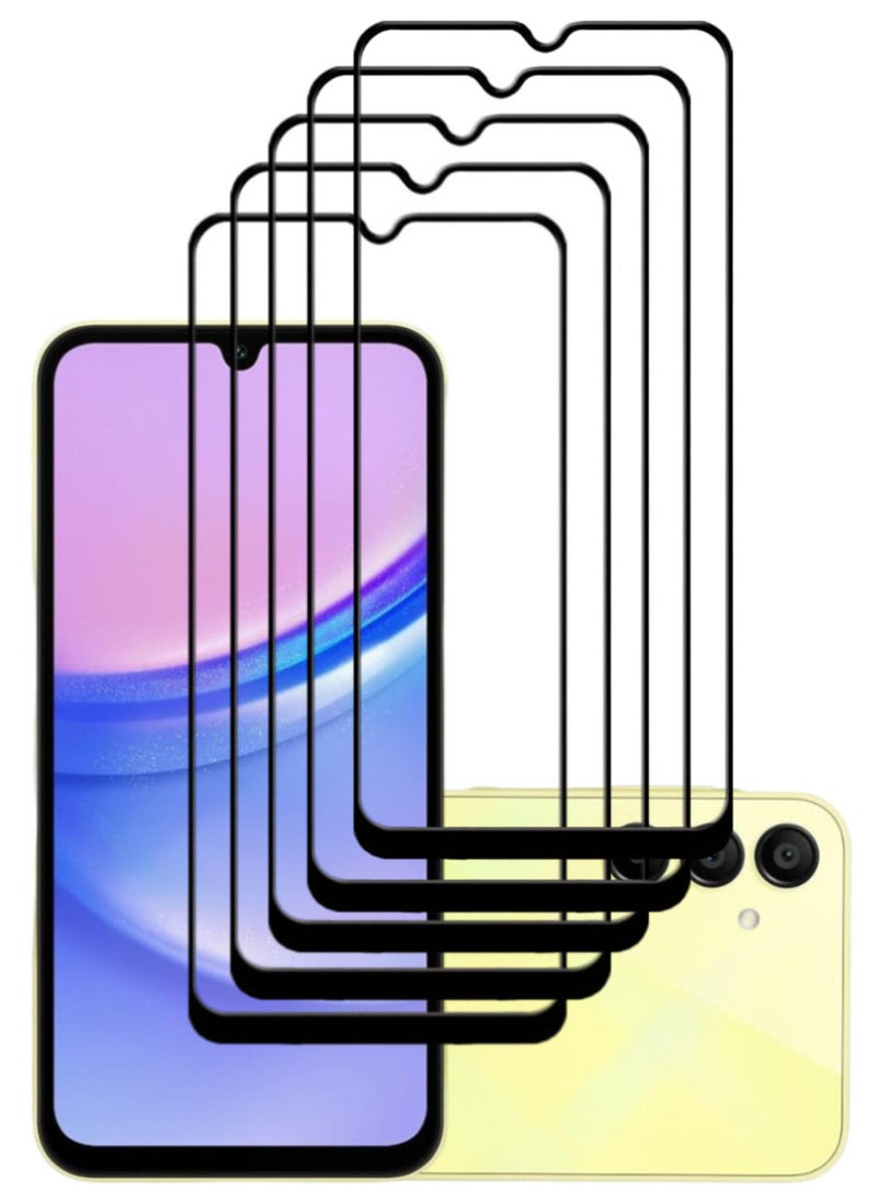 ACLIX 5 Pieces Antistatic ESD Dustproof Premium Quality High Definition Tempered Glass Screen Protector Designed For Samsung Galaxy A15 - Image 1
