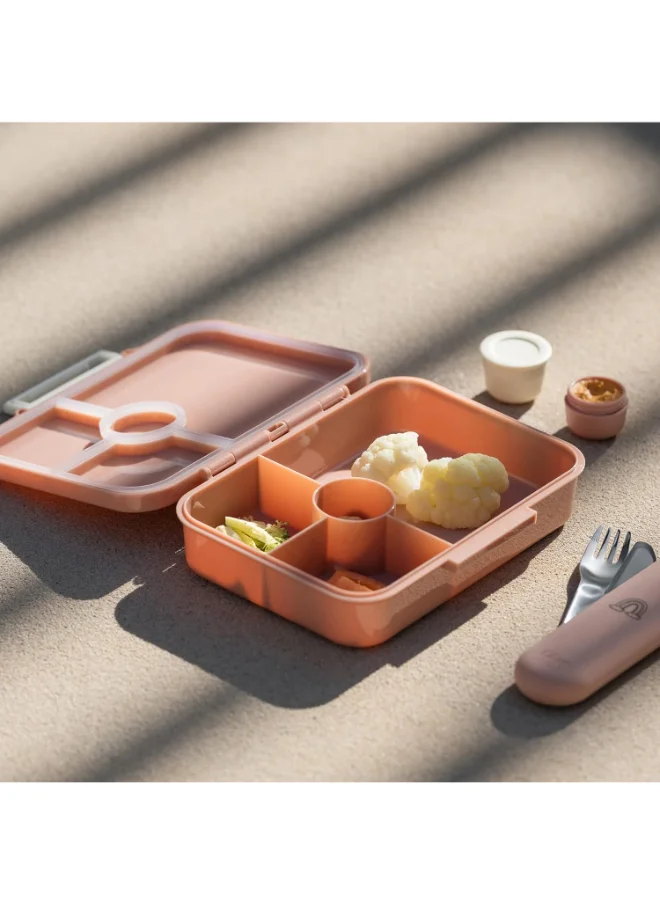 Citron Tritan Lunch Box With 4 Compartments For Kids Includes 1 Sauce Container, Leak Proof And Bpa Free Lunch Box For Kids - Unicorn - Blush Pink