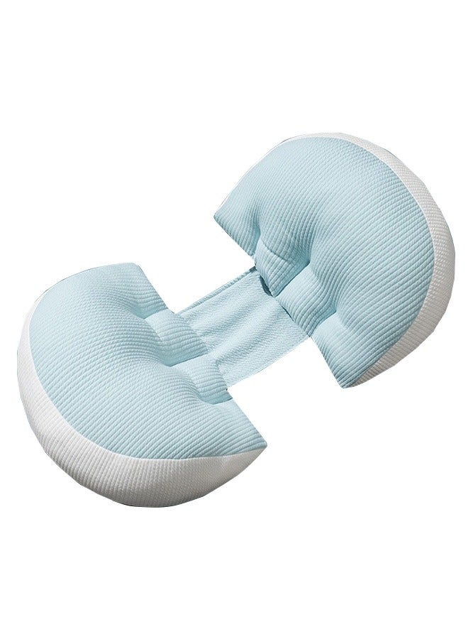 KYD PPregnancy Pillows for Sleeping, Soft Pregnancy Pillow Side Sleeper with Detachable and Adjustable Pillow Cover, Maternity Body Pillow for Pregnancy Belly/Back Support- Blue - Image 2
