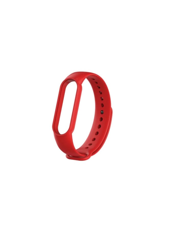 Replacement Silicone Strap For Xiaomi Mi Band 5/6 Red - Image 1