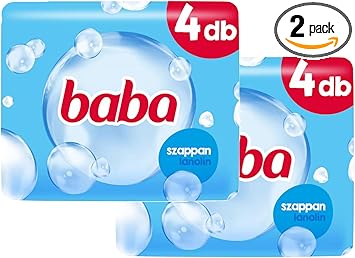 Baba Lanolin Moisturising Soap 4x 90g Bars Pack of 2 - Image 1