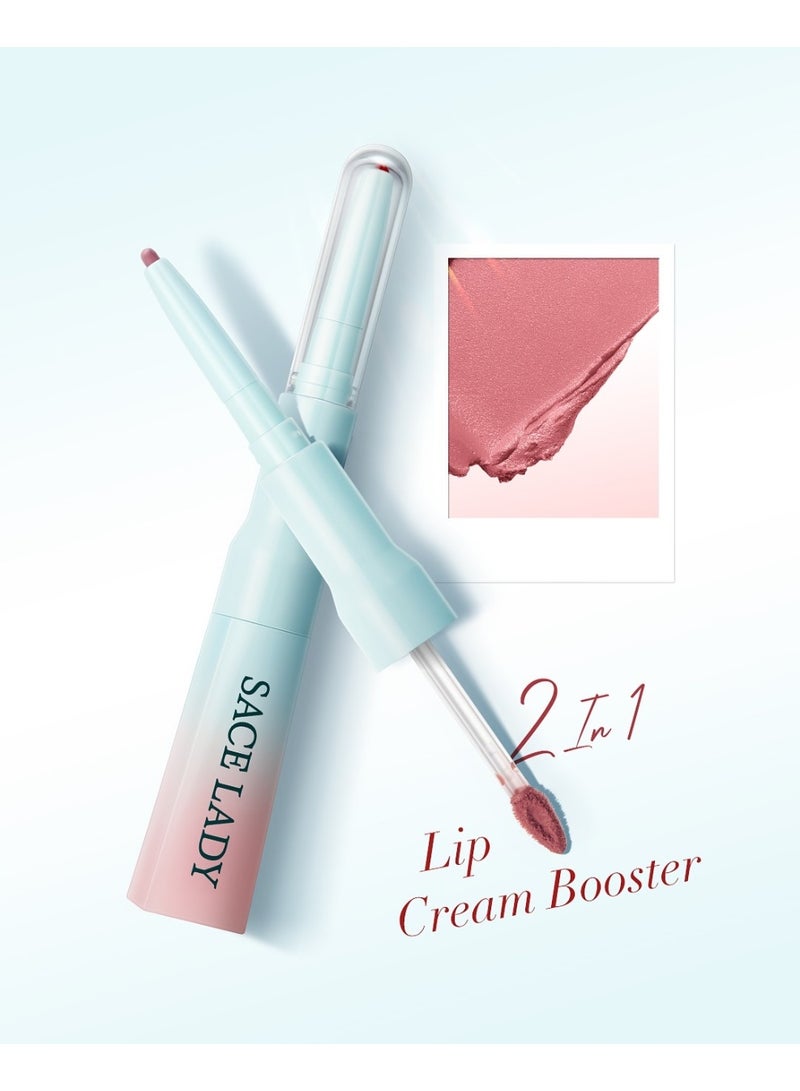 SACE LADY 2-in-1 Lip Cream Booster – 06 Smoky Berry – Lip Liner + Lip Cream with Soft Matte Blurred Finish - Image 5