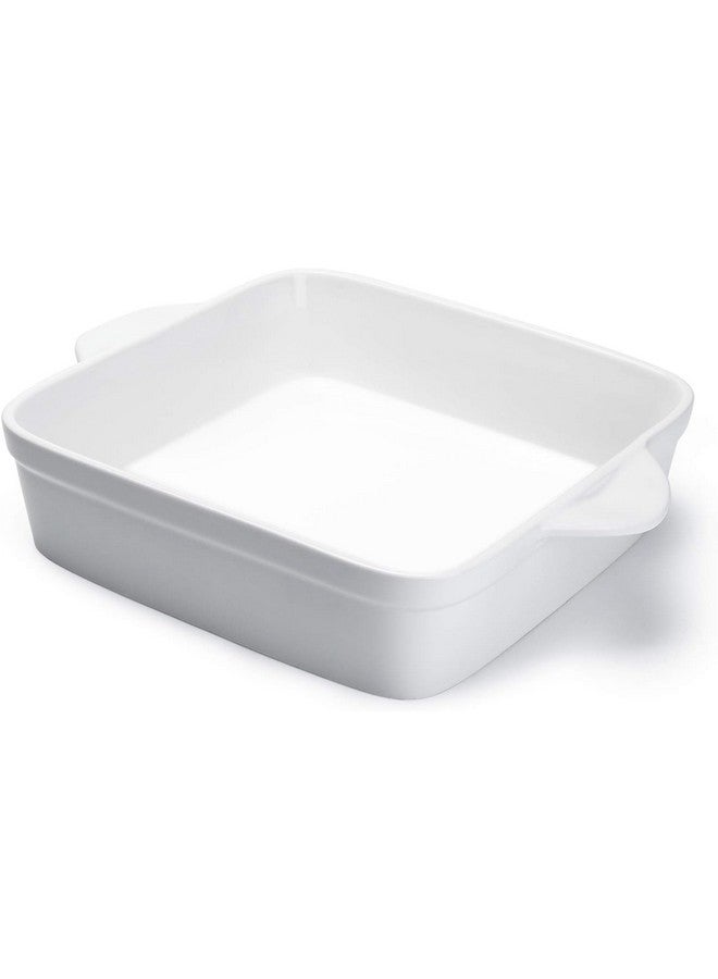 Sweese 8x8 inch Square Porcelain Baking Dish with Double Handles - Non-Stick Oven Casserole Pan for Brownie, Lasagna, Roasting - Great for Serving or Cooking - Image 1