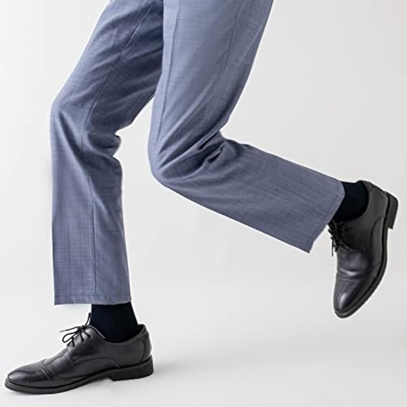 جوارب رسمية بطول منتصف الساق للرجال من بوجان، جوارب طويلة ناعمة وجيدة التهوية ورياضية من القطن، 5 أزواج - Image 5