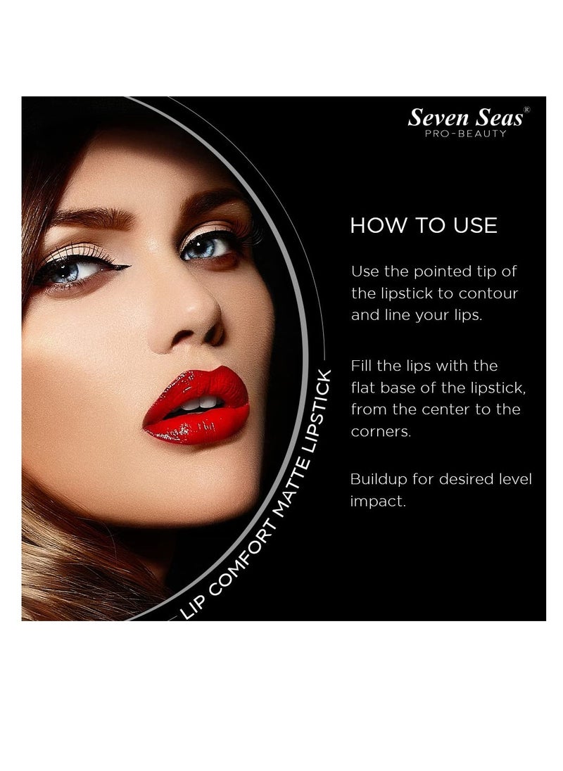 Seven Seas Seven Seas Lip Comfort Velvet Finish Matte Lipstick Long Lasting Smooth Application fsun proTransferproof and Smudge Proof  Highly Pigemented Lipstick for Women  Chestnut Rose 2  - Image 3