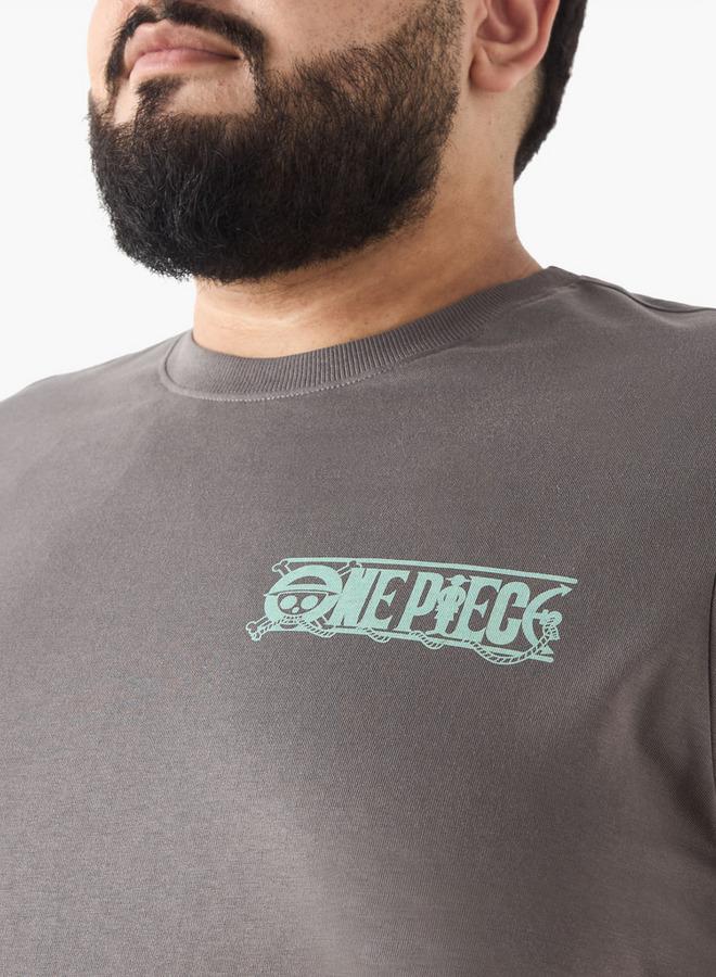 سبلاش فيڤ تيشيرت مقاس كبير بطبعة أنمي ورقبة دائرية - Image 4