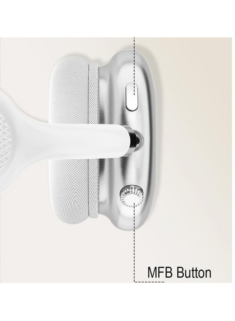 AKZ Active Noise Cancelling Headphones with Multiple Modes, Hi-Res Sound, 30H Playtime, Fast Charge, Soft Earcups, Bluetooth 5.4 Headphones, Earphones Travel with LED Dispaly White - Image 3