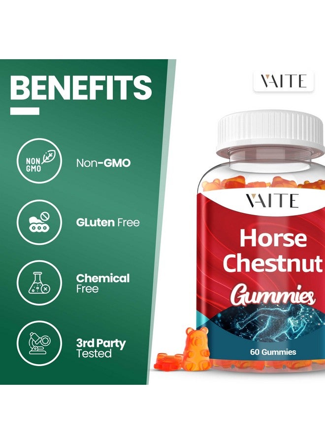 VAITE Horse Chestnut Extract Supplement, Vein Support Blood Circulation Supplements for Varicose Veins on Legs and Circulatory Supports, Horsechestnut Seed Butchers Broom Root, Non-GMO Gluten Free - Image 2
