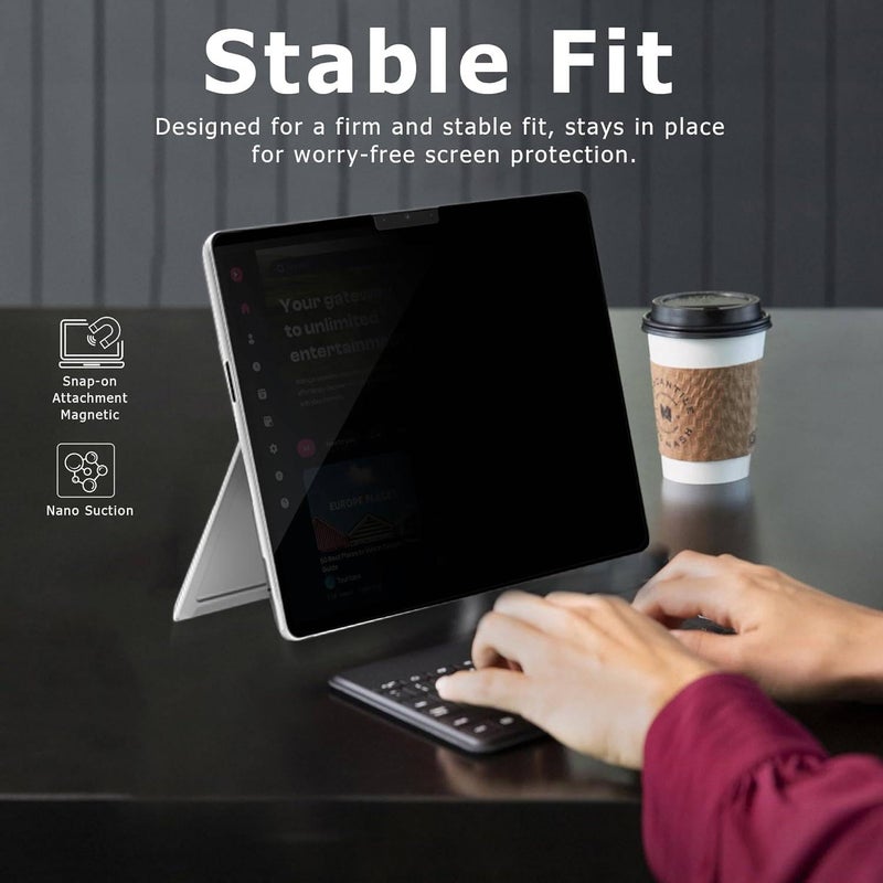 Vurtboly Privacy Screen Protector Compatible with Microsoft Surface Pro 12 2025 12inch, Anti-Spy PET Film Privacy Anti-Glare Anti Blue Light Screen Protector for Surface Pro 12 2025 - Image 4
