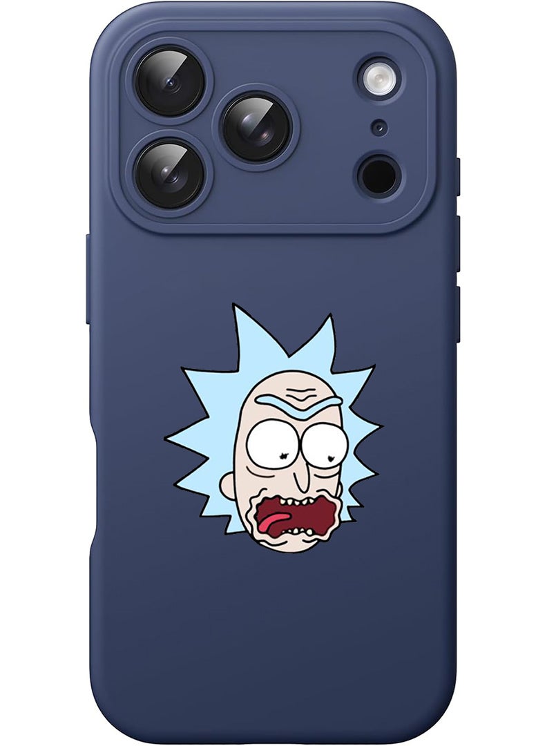 Theodor Protective Slim Fit Case Liquid Silicone Cover with Full Body Protection Anti-Scratch Shockproof Case For Apple iPhone 17 Pro (Blue) Rick & Martin - Image 1