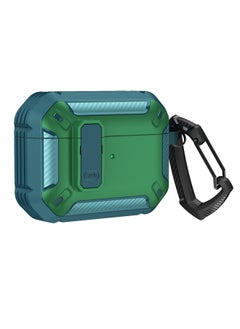 Applicable To AirPods 4 Wireless Bluetooth Headphone Set For Apple Pro2 Silicone Headphone Protective Shell 2/3 Generation With Switch-Color:Green-Applicable Model:AirPods 4
