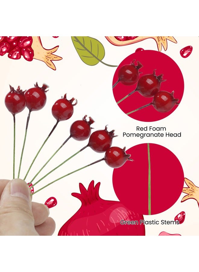NUOMI Mini Pomegranate Artificial Fruits for Decoration Lifelike Decor 40 Pcs, Christmas Ornaments, Crafts - Image 4