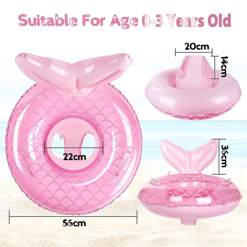 Plexaris طوق سباحة للأطفال، عوامات للأطفال في المسبح من 0-3 سنوات، عوامة مع مقعد أمان للأطفال ومقبض، ألعاب طفو - Image 2