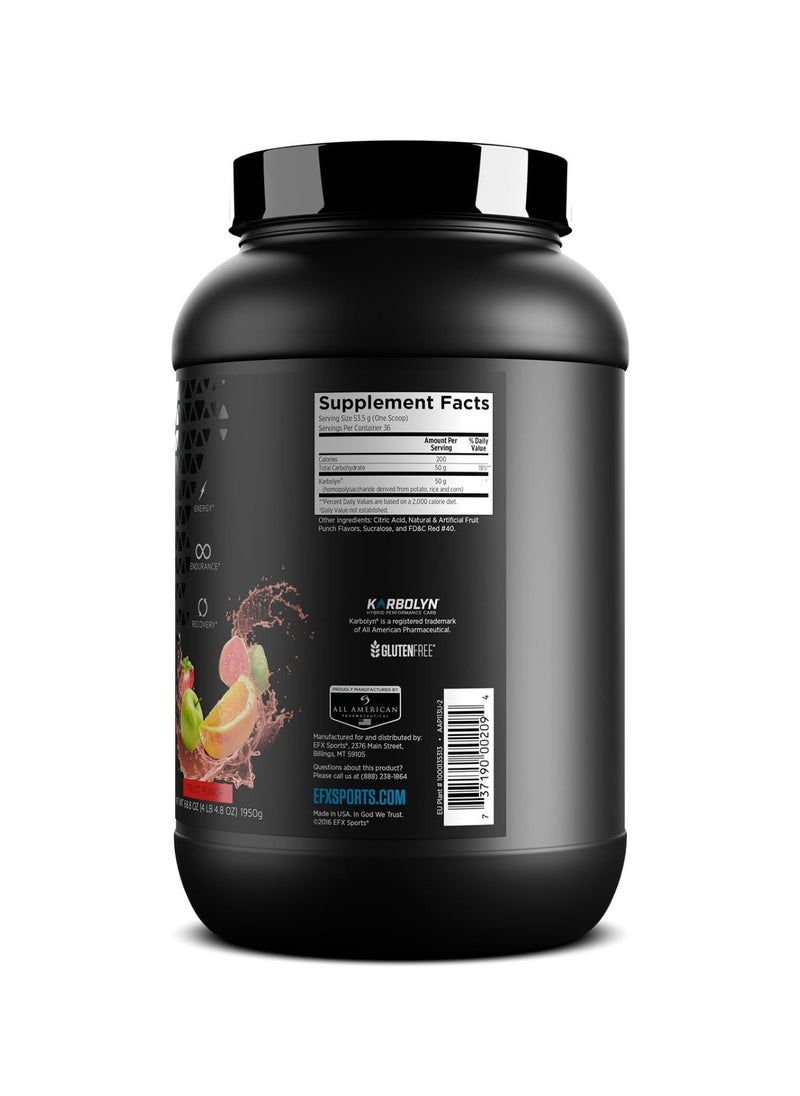 EFX SPORTS - EFX Sports karbolyn fuel performance Carbs 1950g Fruit Punch Flavor 36 Serving - Image 1