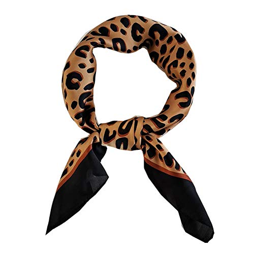 FONYVE Silk Feeling Scarf Medium Square Satin Head Wrap for Women 27.5 inches - Image 1