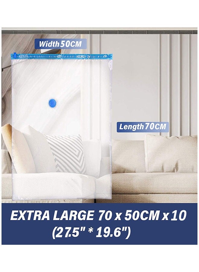 Universal 9-piece reusable vacuum storage bag and travel hand pump, (50*70-3 packs, 60*80-3 packs, 80*100-2 packs, travel hand pump-1 pack) can store quilts/pillows/towels, various daily necessities, and it is more convenient to use with electric pumps. - Image 2
