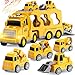 FunMission Toddlers Construction Toys for Kids 39 Year Old5 in 1 Friction Power Vehicle Car for 3 4 5 6 7 Years Old Boys GirlsCarrier Truck Transport Toys for Christmas and Birthday Gifts - Image 2