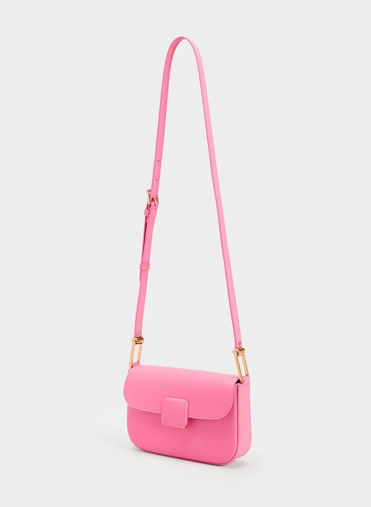 Charles & Keith Koa Square Push-Lock Shoulder Bag - Image 3
